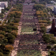 This photograph, taken from the top of the Washington Monument, shows hundreds of thousands of people on the National Mall in front of the U.S. Capitol during the Million Man March in Washington, D.C., Oct. 16, 1995.
TIM SLOAN/AFP/Getty Images